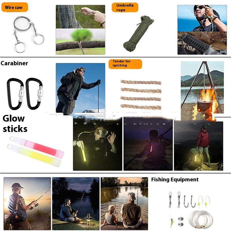 Outdoor Camping First Aid Kit – Complete Survival Medical Supplies, Emergency Trauma Tools, Compact & Lightweight Suit for Hiking, Backpacking, Travel, and Outdoor Adventures