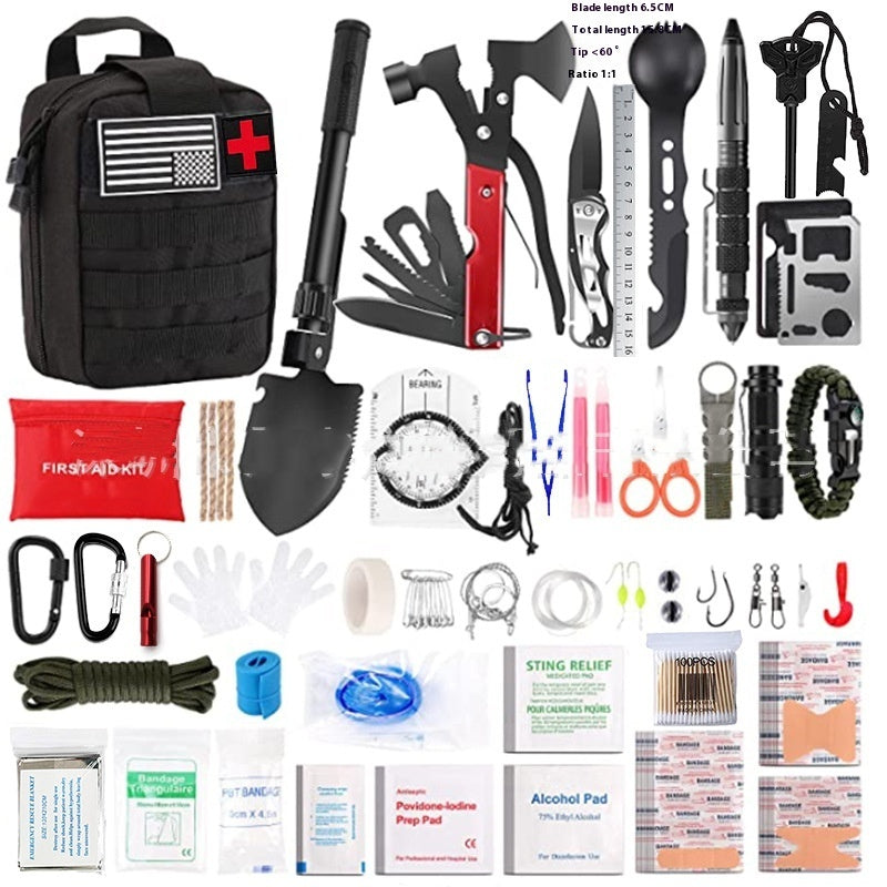 Outdoor Camping First Aid Kit – Complete Survival Medical Supplies, Emergency Trauma Tools, Compact & Lightweight Suit for Hiking, Backpacking, Travel, and Outdoor Adventures
